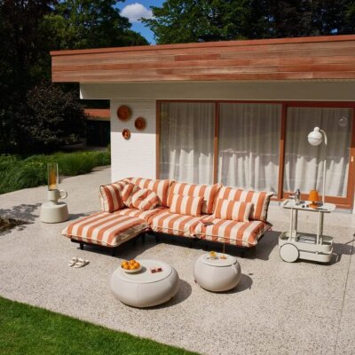 Fatboy Paletti Large Stripe Orange Creme