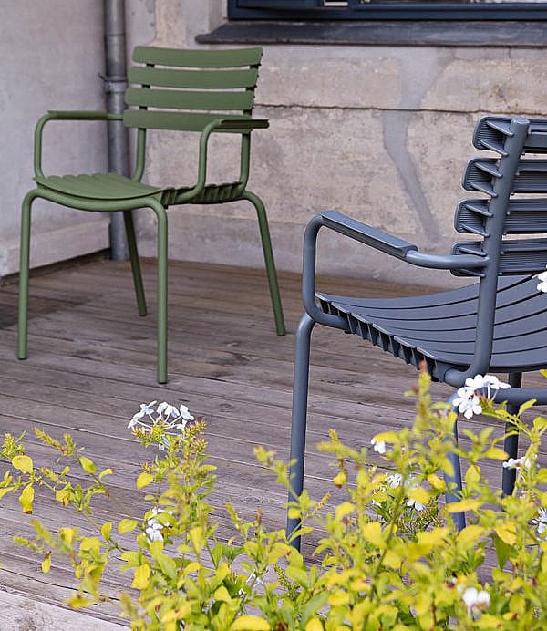 Re lips chair green - blue sprokkelbos