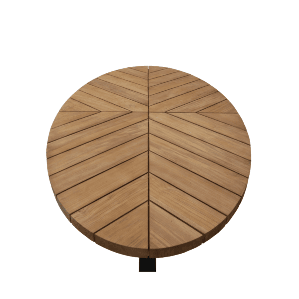 teak tuintafel Visgraat