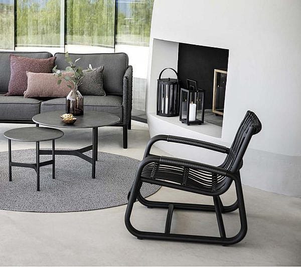 curve lounge black