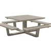 de vierkante picknicktafel -aluminium de luxe