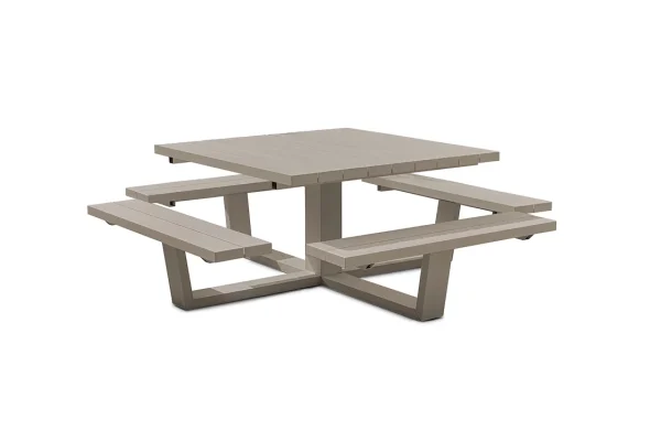 de vierkante picknicktafel -aluminium de luxe